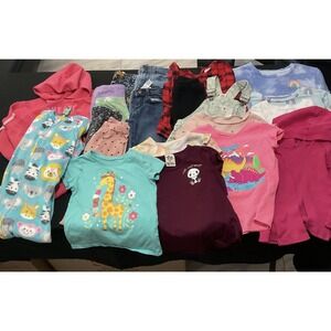 Mixed Brands Outfit Lot Girls 5T 22pc Dresses Tops Pants Minnie Dino Rainbow